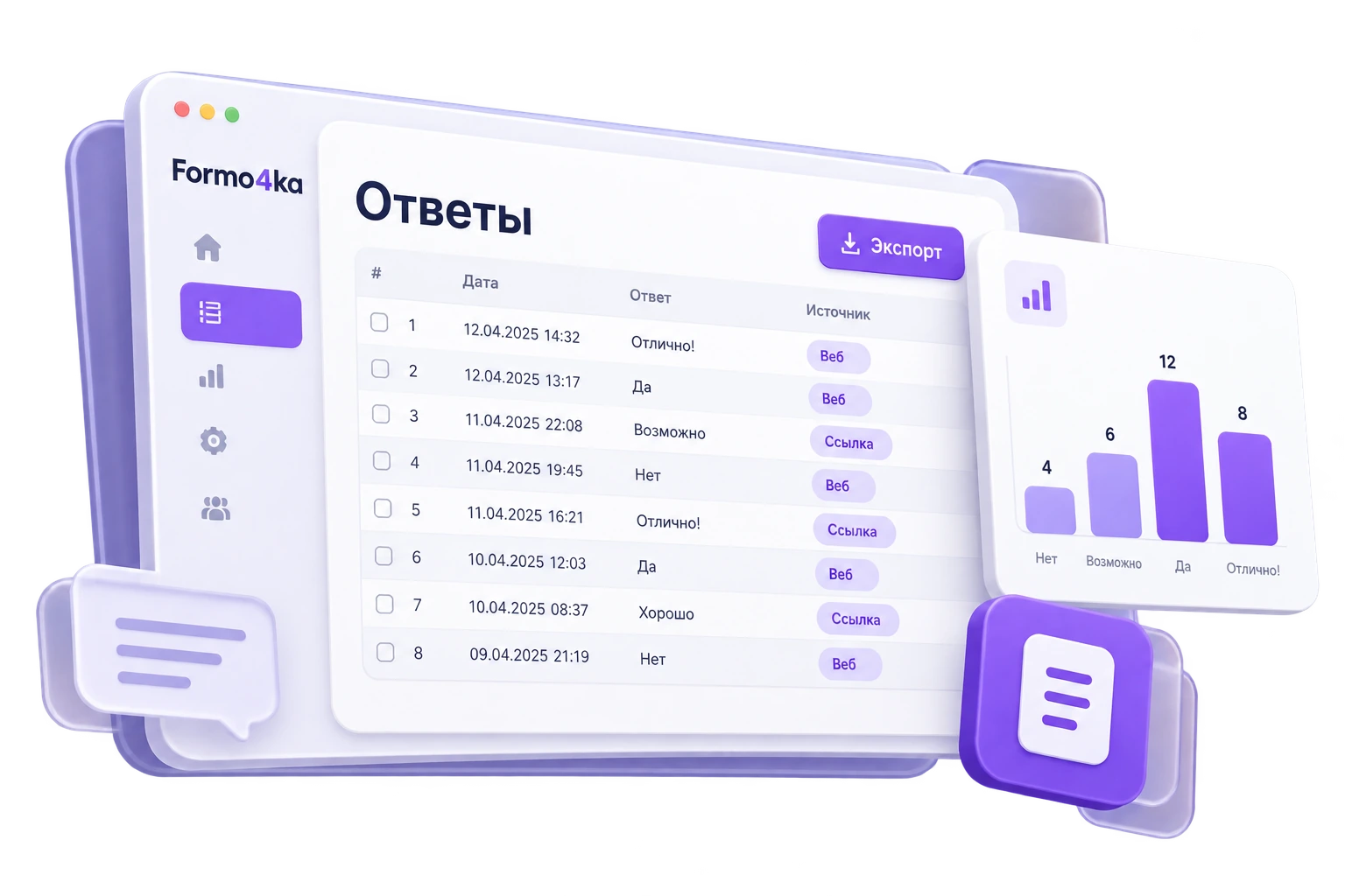 Кабинет ответов Formo4ka — иллюстрация интерфейса